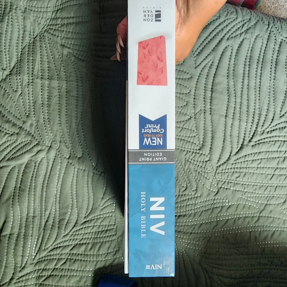 NIV Bible Giant Print Edition, Gold Glid, Pink